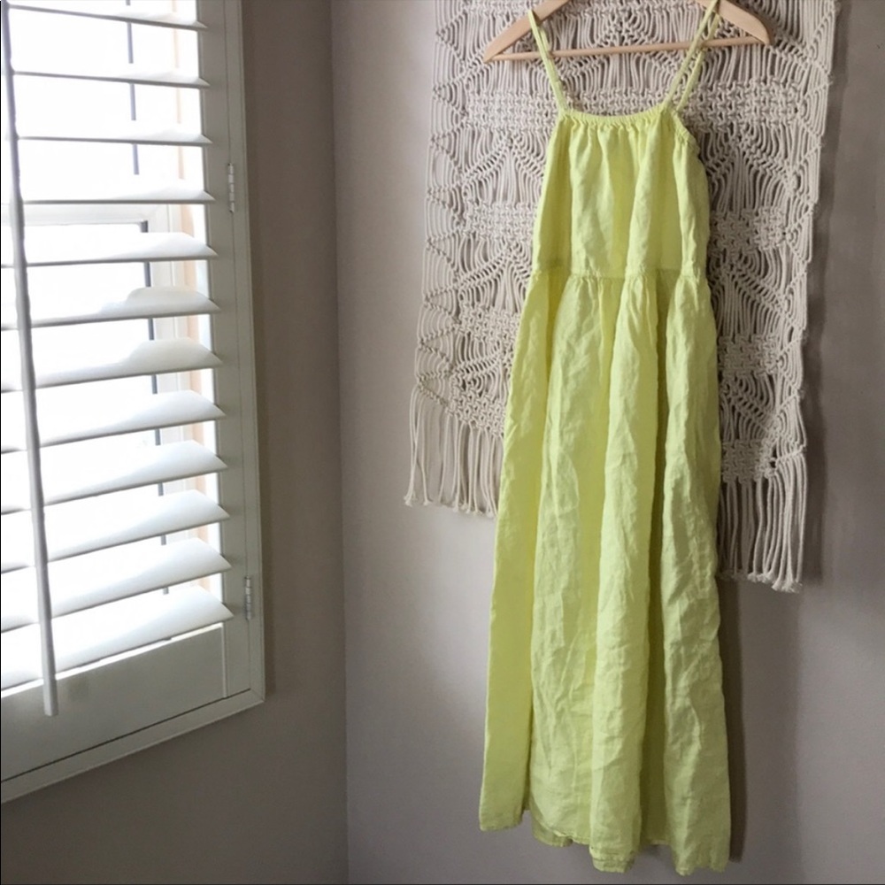 Linen Tiered Midi Dress